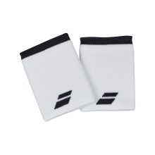 Babolat Jumbo Logo Sweatband Wristband white/black - 2 pieces